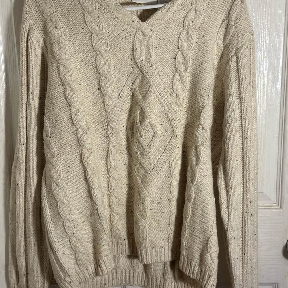 Cable Knit Cream Sweater